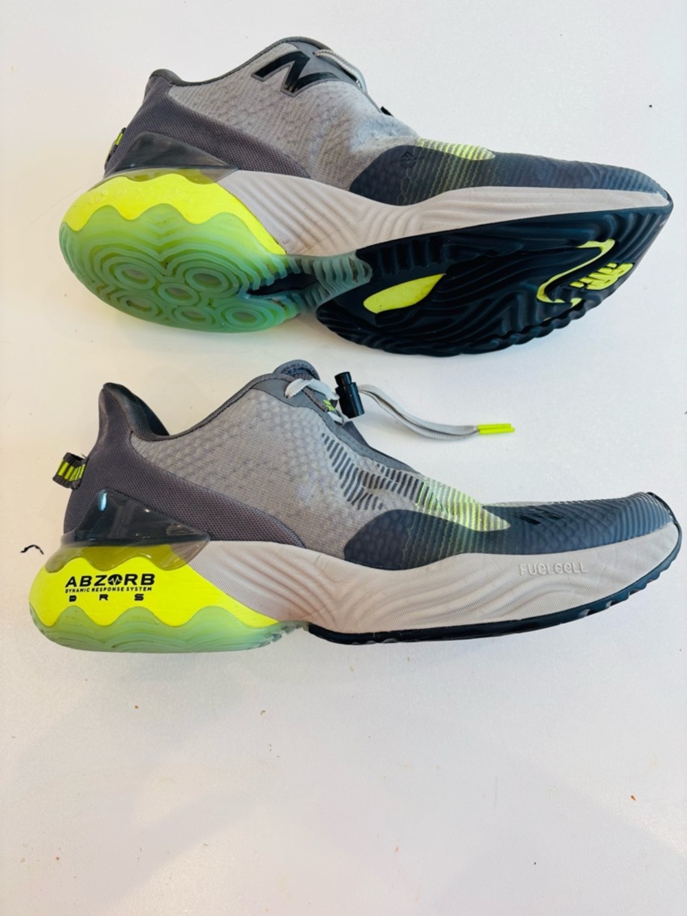 New Balance Fuelcell ABZORB Running Shoes Men’s size 12 Gray Volt Athletic Shoes - Picture 6 of 11